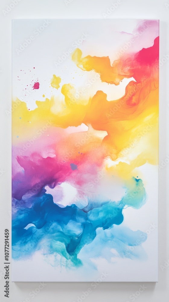 Aufkleber abstract watercolor sky on white background for design and art projects generative ai