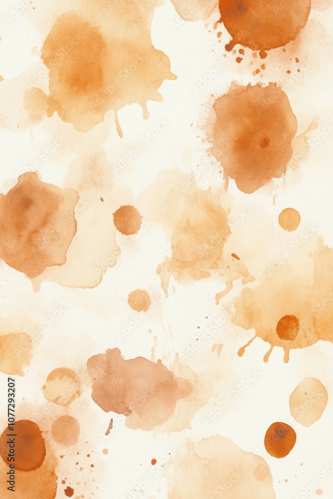 Poster whimsical watercolor blots on white background for boho color palette inspiration generative ai