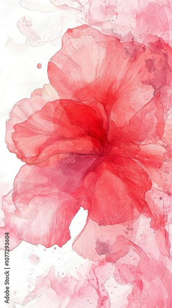 Aufkleber watercolor desert rose background with watercolor splash ink effect for design and art projects gene