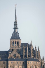 mont saint michel touristic place inn France pretty buildings religion old history