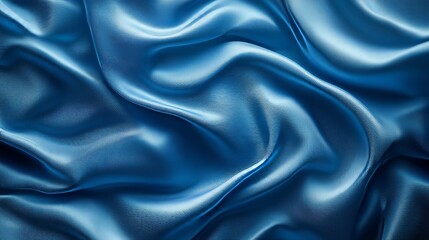 Obraz premium Smooth elegant blue silk or satin luxury cloth texture background