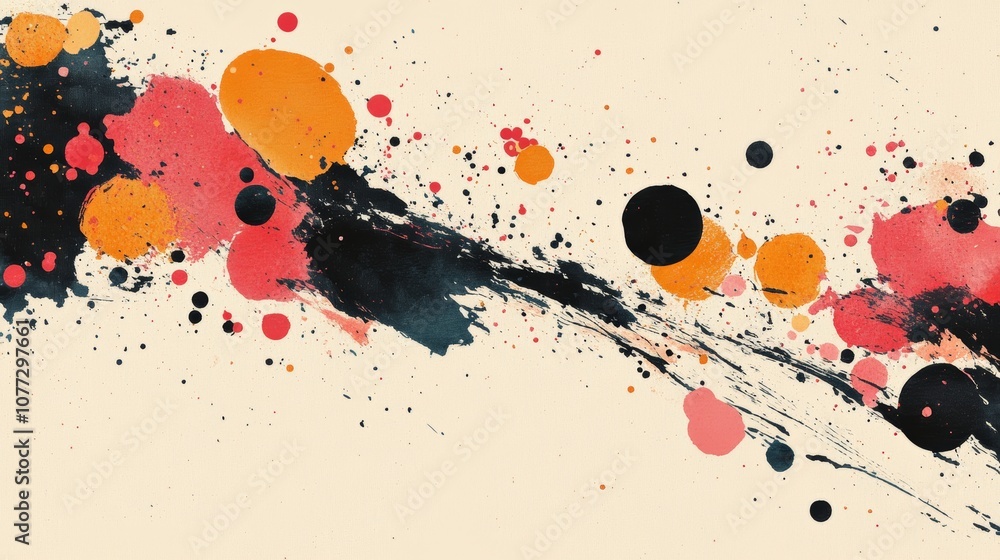 Aufkleber watercolor splat texture for invitation design elements generative ai