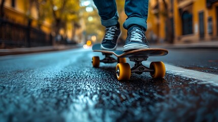 Skateboarding on the Asphalt
