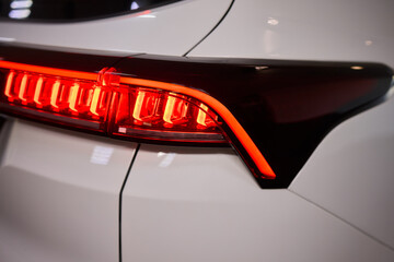 Fototapeta premium Closeup of a cars automotive tail brake light