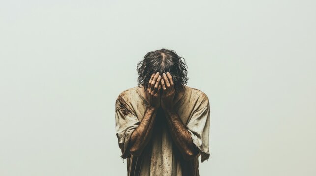 Thy Will Be Done: Jesus&rsquo; Prayer in the Garden. Jesus praying fervently in the Garden of Gethsemane  before His sacrifice.