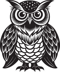 Fototapeta premium Owl vector art illustration file. 