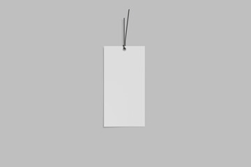 blank hang tag 3d illustration