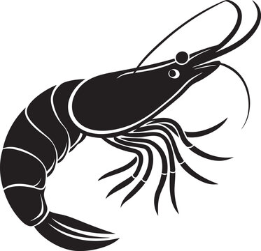 recommend clip art: shrimp silhouette vector art file illustration .