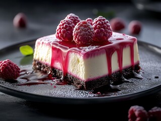 Raspberry Cheesecake Slice	