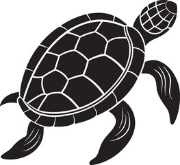 Obraz premium Turtle silhouette vector art file illustration .