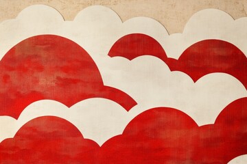 a minimal pattern of japanese washi paper, red.