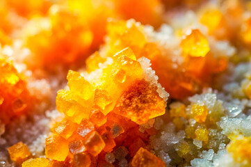A close up of a pile of salt and sugar
