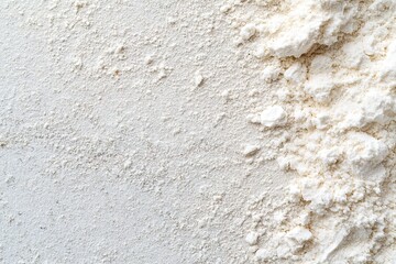 Fototapeta premium Close-up texture of white flour with unique rough patches