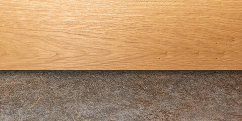 Naklejka premium Stone and wood background texture for mockup with copy space. Empty space natural background. 
