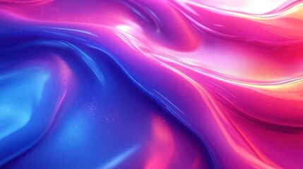 Obraz premium Abstract background of pink and blue liquid with a smooth, flowing texture.