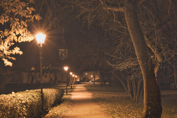 Stadtpark - Nacht - Park - Zossen - Brandenburg - Deutschland - Teltow Fläming - City - Night -...