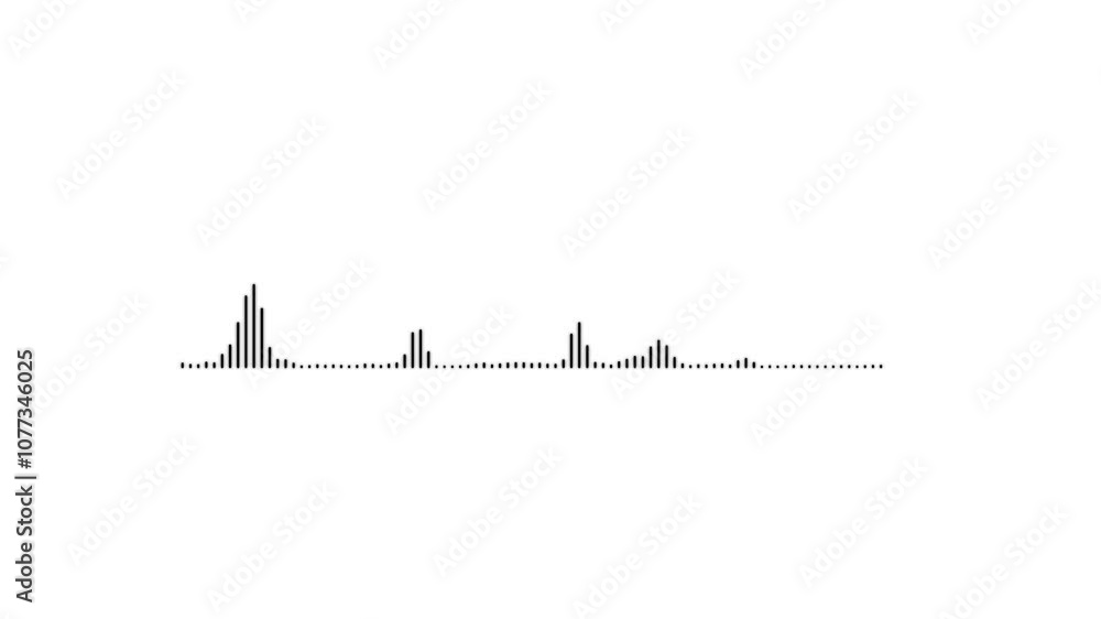 Poster minimalist waveform audio. digital audio spectrum wave effect, audio spectrum, radio equalizer, 4k a
