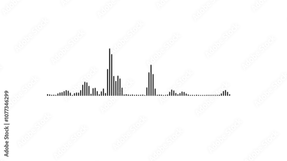 Poster minimalist waveform audio. digital audio spectrum wave effect, audio spectrum, radio equalizer, 4k a