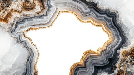 Fototapeta premium Stunning cross-section of agate geode with vibrant layers and intricate patterns