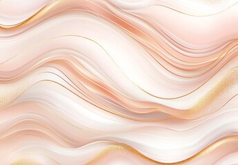 Obraz premium Elegant abstract wave pattern with soft pastel hues and flowing lines, creating a calming and harmonious visual effect.