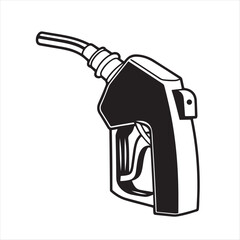 Fuel gun icon.  vector illustration. Silhouette and flat style