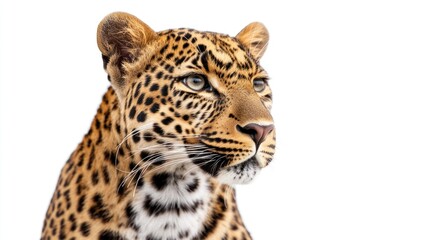 Obraz premium Leopard Portrait on White Background