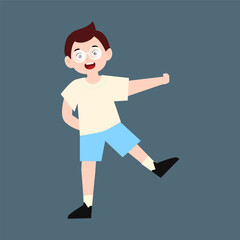 all variant different pose and expression kid school isolated on white background, element stock, banner, back to school, uniform, trash can, illustration, character