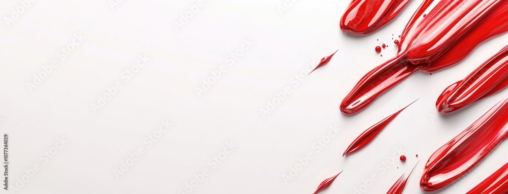 Poster captivating abstract red and white oil paint strokes textured background creating a vibrant artistic