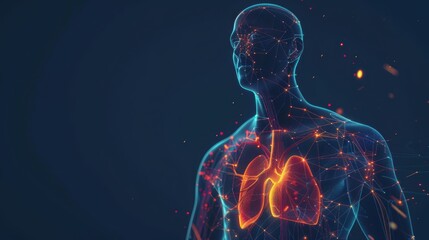 Digital Illustration of Human Silhouette Highlighting Arrhythmia Causes for Medical Education Poster