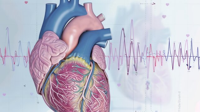 Comparative Illustration of Supraventricular and Ventricular Tachycardia for Medical Education
