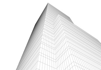 Fototapeta premium abstract architecture building vector drawing
