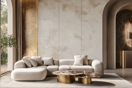 Aquamarine Marble Living Room