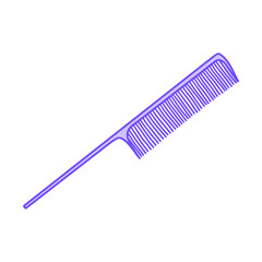 Lavender hair brush in doodle style. Hand drawn hair brush, perfect for showcasing hair brush features and enhancing hairstyle routines for smooth, beautiful hair. Cute, hand drawn hairdressing tool.