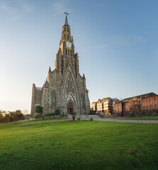 Cathedral of Stone at sunrise (Catedral de Pedra) - Church of Our Lady of Lourdes - Canela, Rio Grande do Sul, Brazil