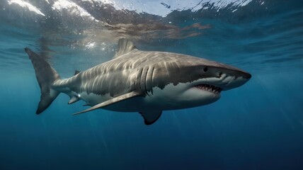 Naklejka premium Shark in its natural habitat