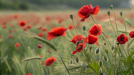 Obraz premium field of poppies