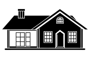 Elegant Maison Silhouette Vector Illustration Stylish Architectural Design