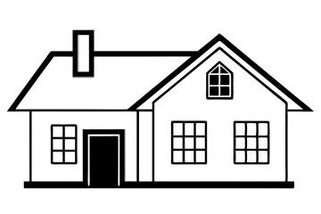 Elegant Maison Silhouette Vector Illustration Stylish Architectural Design