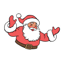 waving his hand in greeting with joy and happiness 