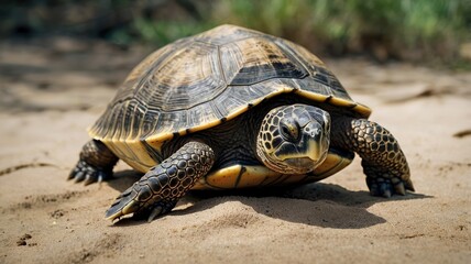 Fototapeta premium A turtle in its natural environment