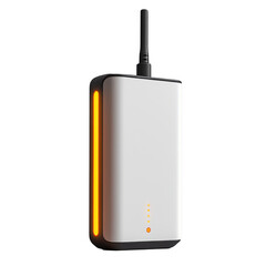 Wireless Router with Glowing Indicator Lights