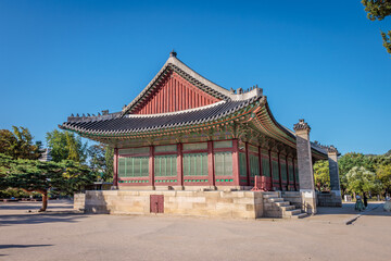 Seoul, South Korea - October 20 2024 "Beautiful architecture of Gyeongbokgung Palace in Seoul"
