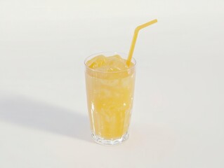 Fototapeta premium Refreshing Yellow Iced Drink