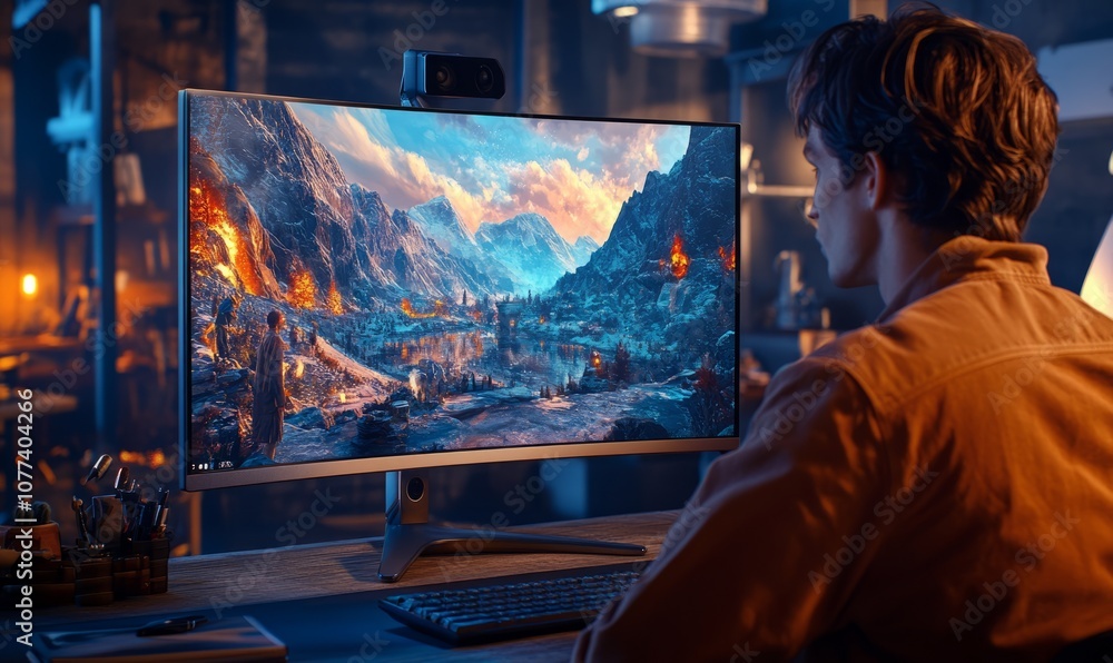 Poster ultra-thin oled monitor with vivid display