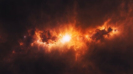 Celestial Dreams A Vibrant Nebula in Space