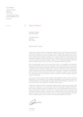 Fototapeta premium Professional Cover Letter Template – Modern and Customisable. Sleek cover letter template with a clean layout. Ideal for job applications, matching resume templates, and enhancing your presentation.