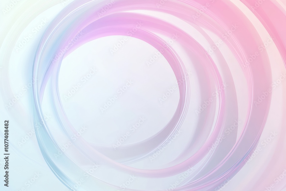 Leinwandbilder Soft circular patterns in gentle pastel colors create a serene atmosphere, inviting viewers to explore the beauty of abstraction. Generative AI
