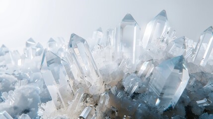 Crystals on a light background.