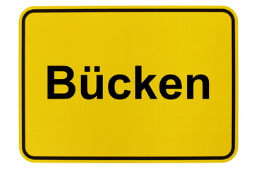 Illustration eines Ortsschildes der Gemeinde Bücken in Niedersachsen