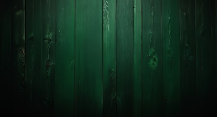 Fototapeta premium Dark green wooden planks background texture